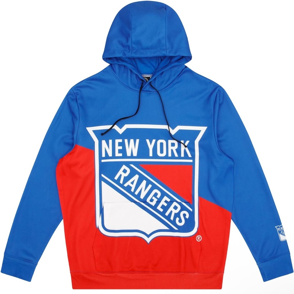 149: FOCO NHL Blue Hoodie with Red Accents New York Rangers Team Logo Size Small